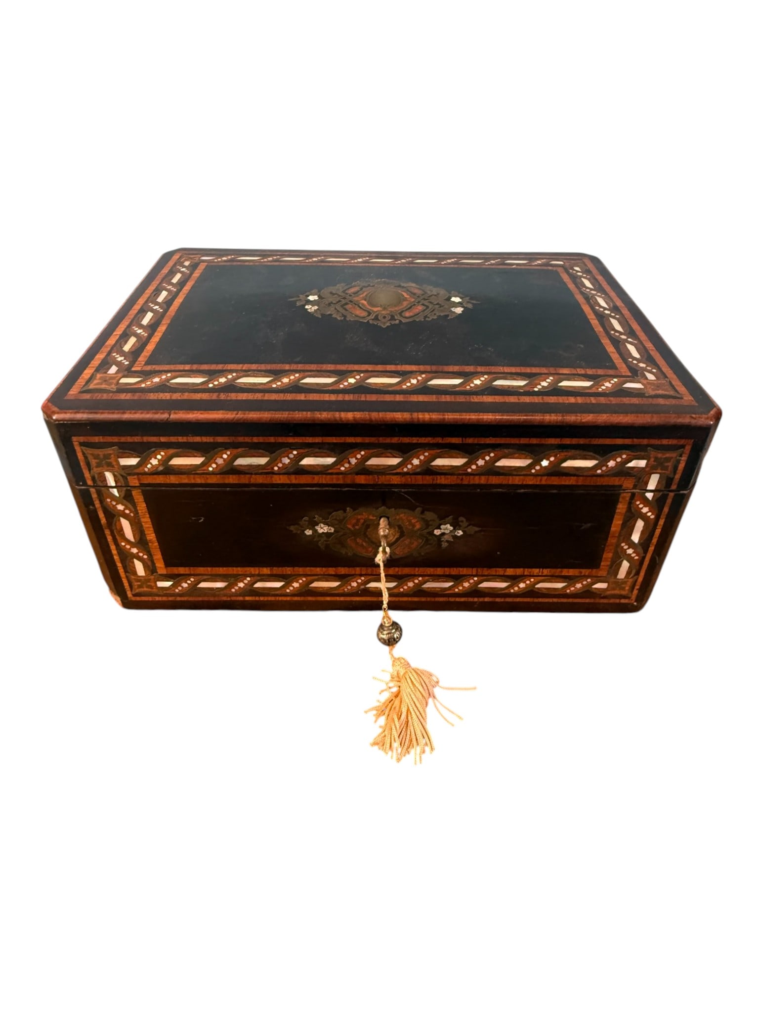 Fine Victorian Rosewood and Mother-of-Pearl Inlaid Dressing Box with Fitted Interior (1 of 7)