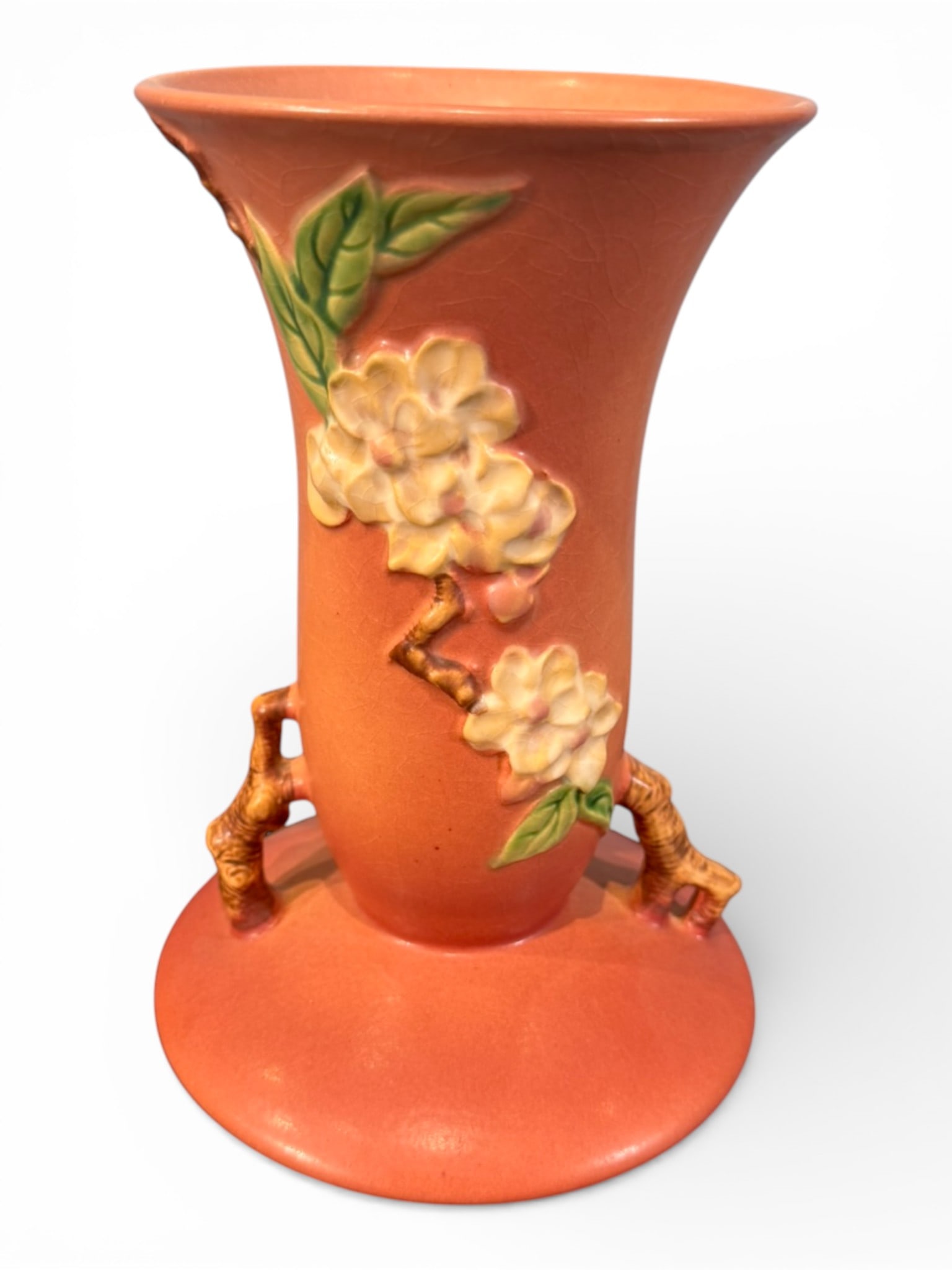 Roseville Pottery “Magnolia” Vase, Shape 388-10 (1 of 3)