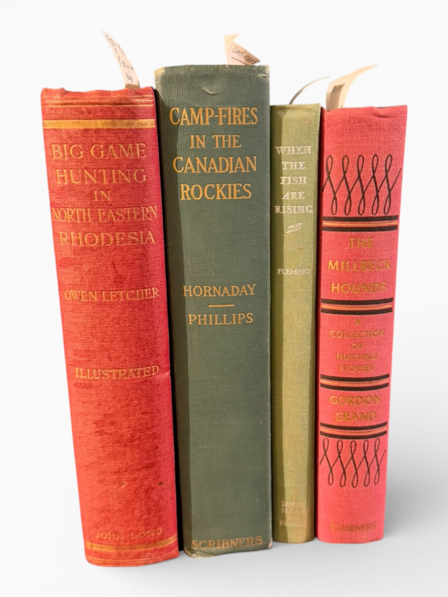 Grouping of Four Early Hunting & Sporting Volumes (Illustrated): An attractive assortment of early 20th century sporting and hunting books, including:• Big Game Hunting in North-Eastern Rhodesia by Owen Letcher (John Long, London, 1911), illustrated with photo