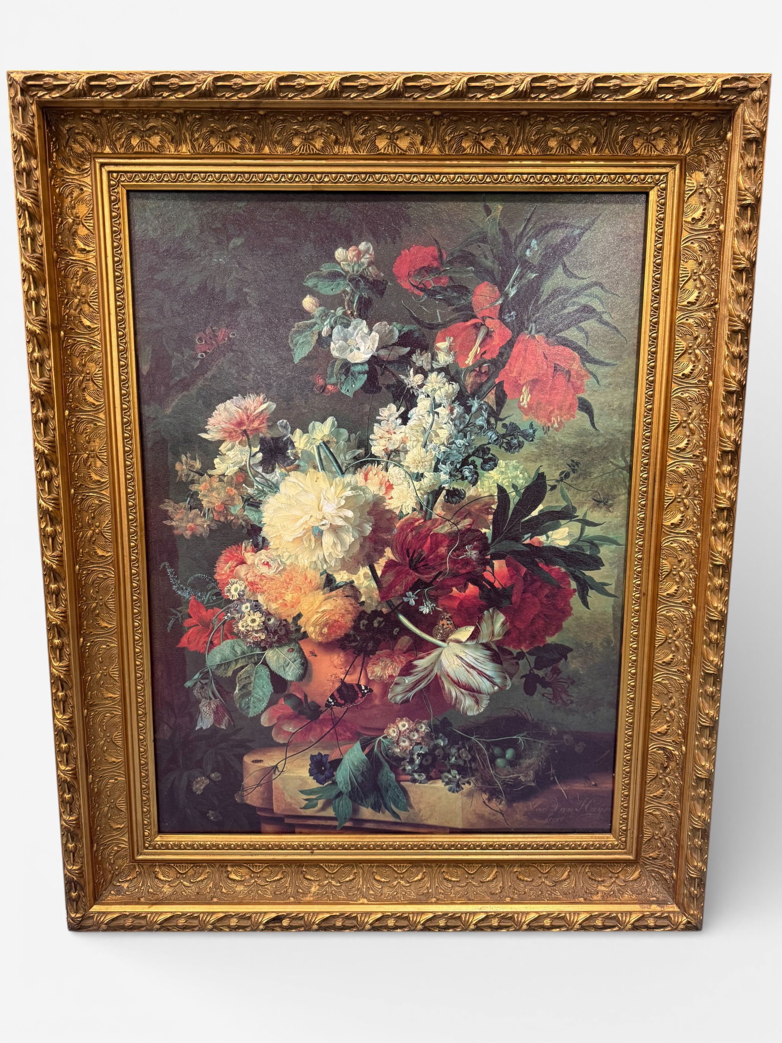 Oil on Canvas Floral Still Life, After Jan van Huysum (1 of 4)