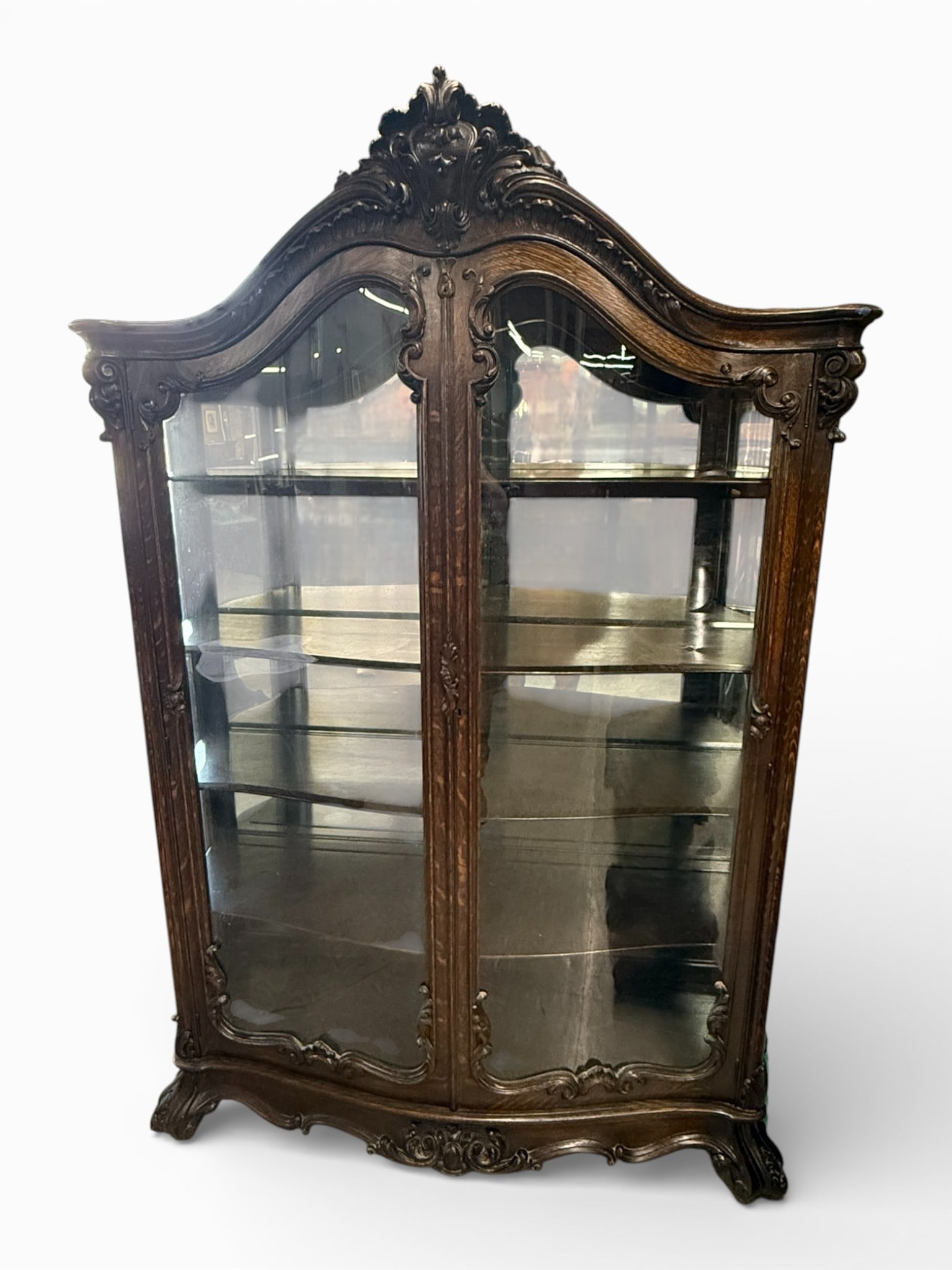 Berkey & Gay Carved Oak China Cabinet / Vitrine (1 of 6)