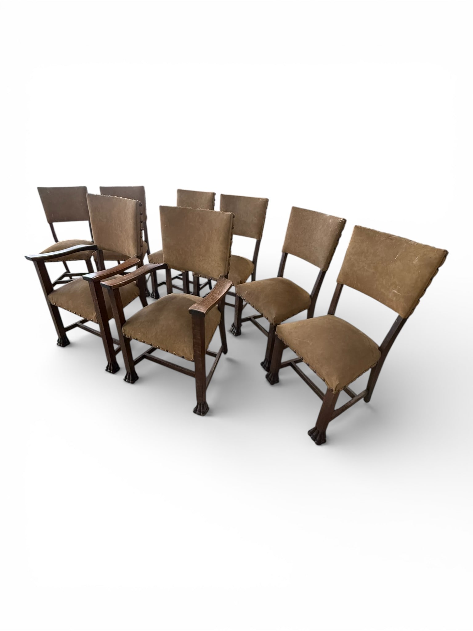 Set of Eight Oak Dining Chairs, attr. to Berkey & Gay Furniture Co. (1 of 5)