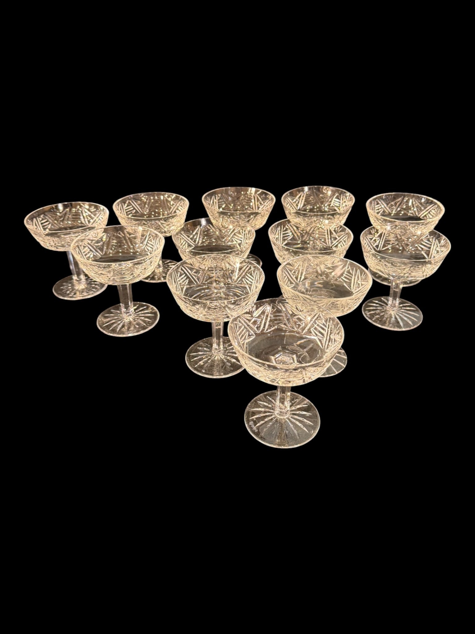 Set of Twelve Waterford Crystal Champagne/Sherbet Glasses (1 of 5)