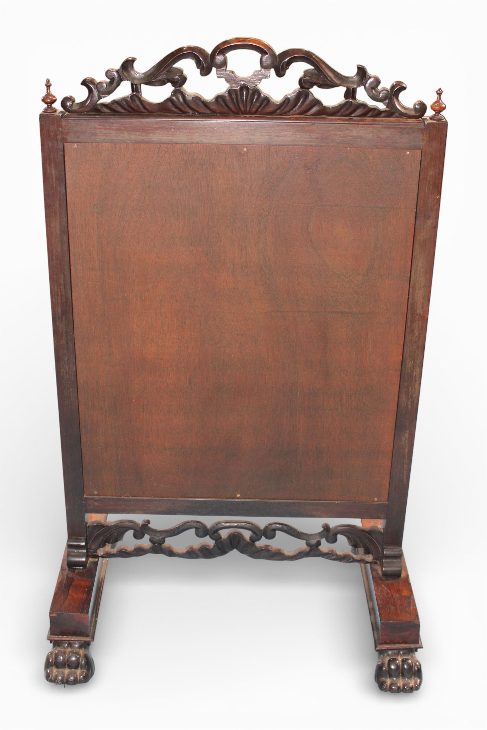 Victorian Rosewood Fire Screen with Needlework Panel - 2