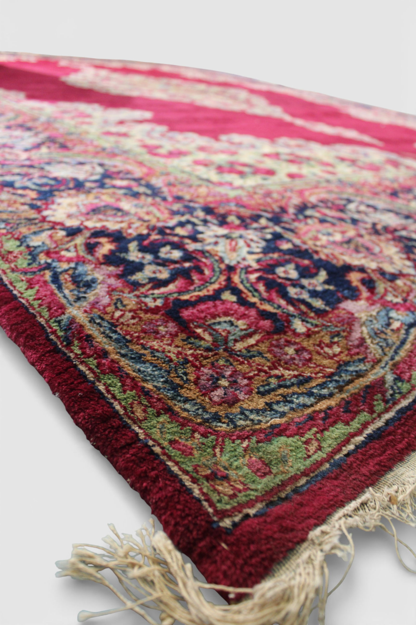 Large Handmade Kerman Wool Rug - 3