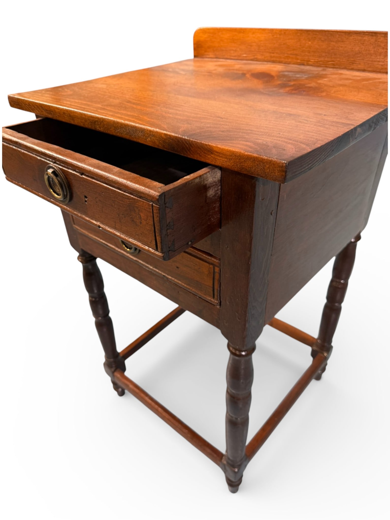 Oak Two-Drawer Side Table - 3