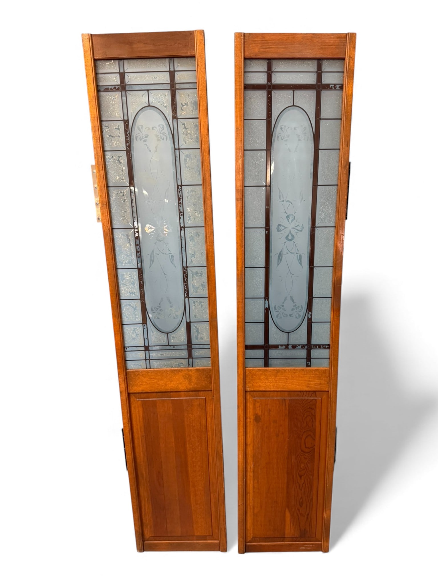Pair of Victorian Stained and Etched Glass Doors (1 of 5)