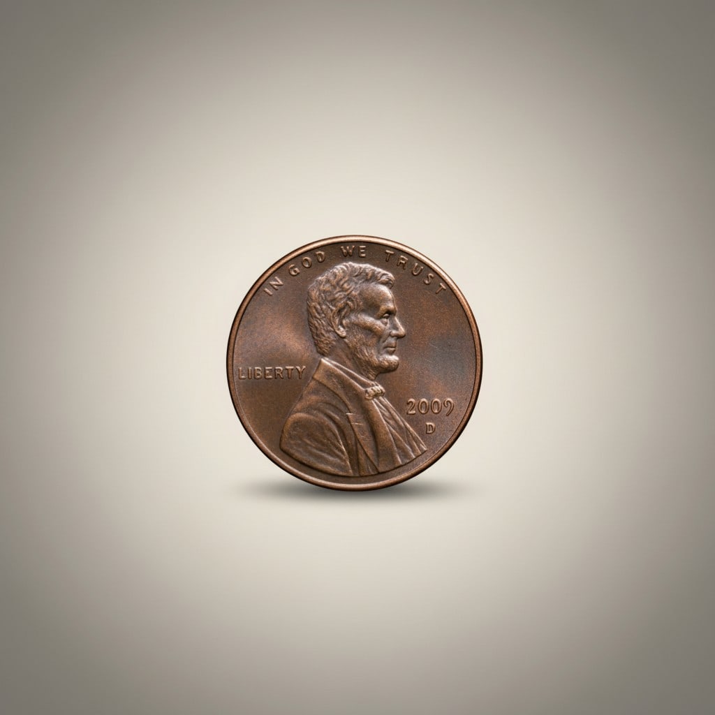 2009-D Lincoln Bicentennial Cent Professional Life Reverse Copper Plated Zinc: 2009-D Lincoln Bicentennial One Cent, Denver Mint, featuring the Professional Life reverse design depicting Lincoln as a young lawyer seated on a log reading, struck to commemorate the 200th anniversa