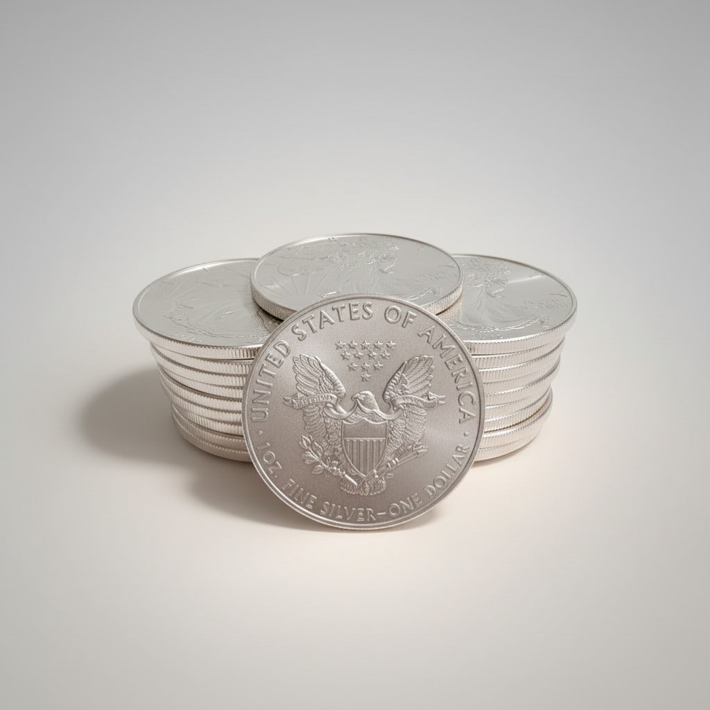 Twenty American Silver Eagle One Ounce Silver Dollars, 2016 - 2