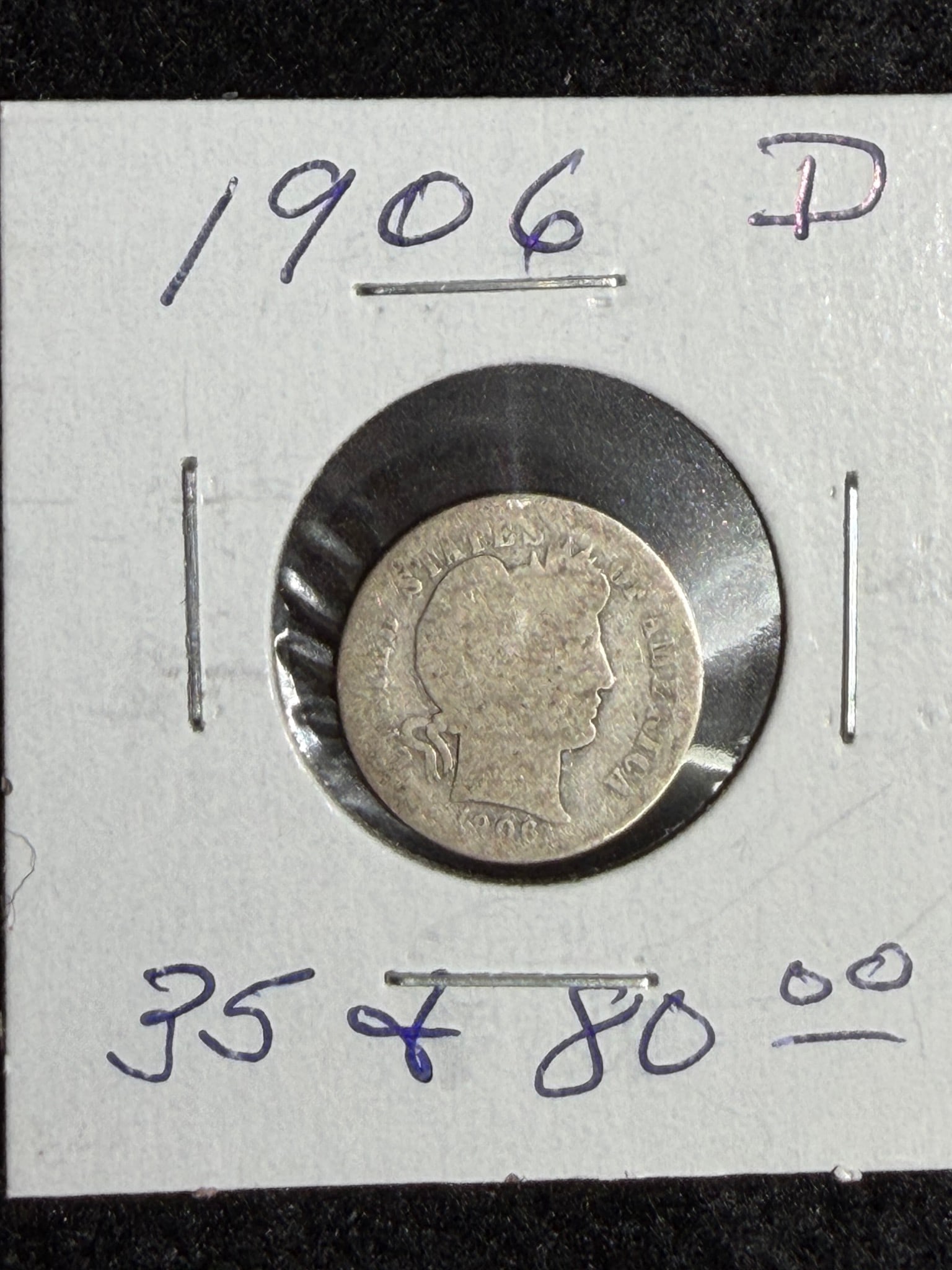 1906-D Barber Silver Dime (1 of 2)