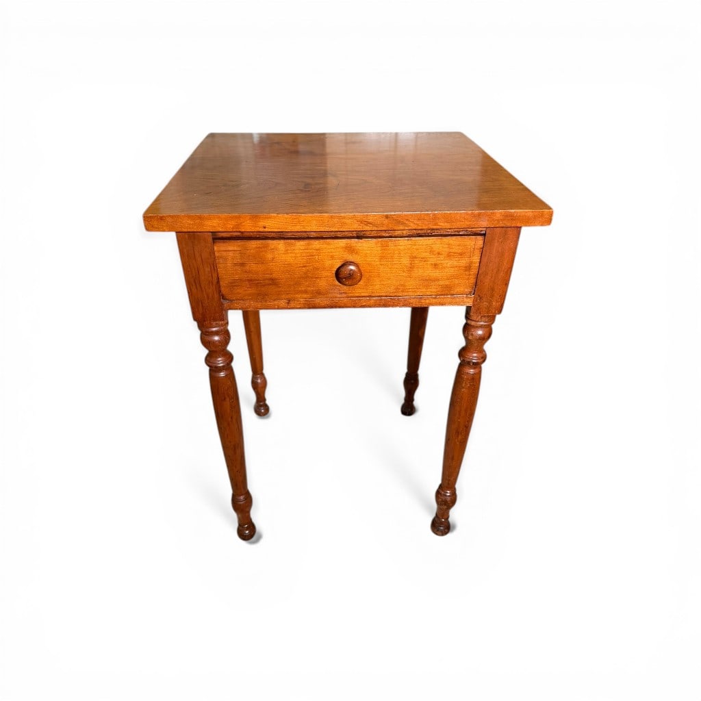 American Cherry One-Drawer Work Table, 19th Century (1 of 5)