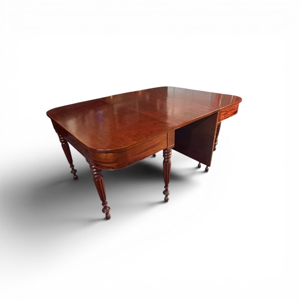 American Classical Mahogany Drop-Leaf Dining Table - 4