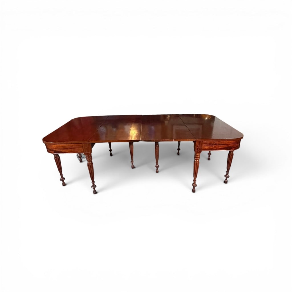 American Classical Mahogany Drop-Leaf Dining Table - 9