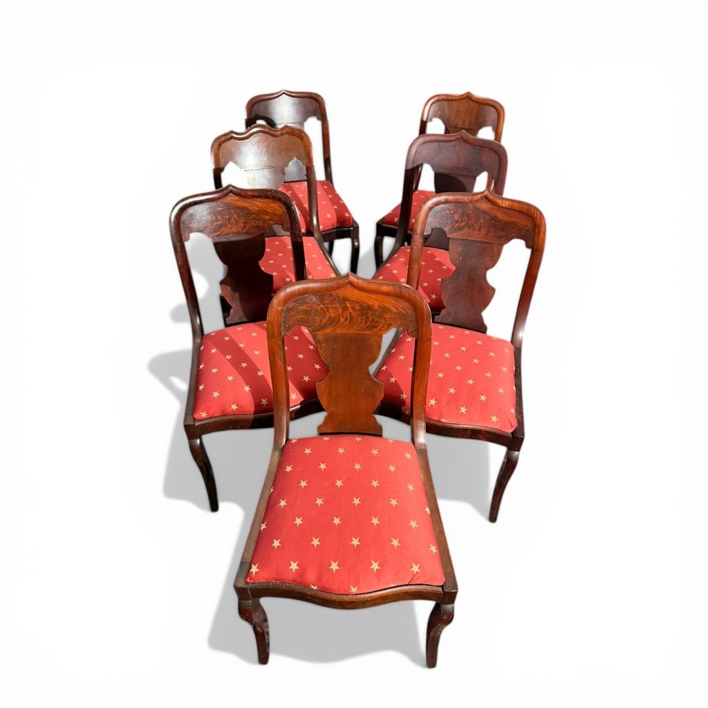 Set of Seven American Empire Dining Chairs (1 of 4)