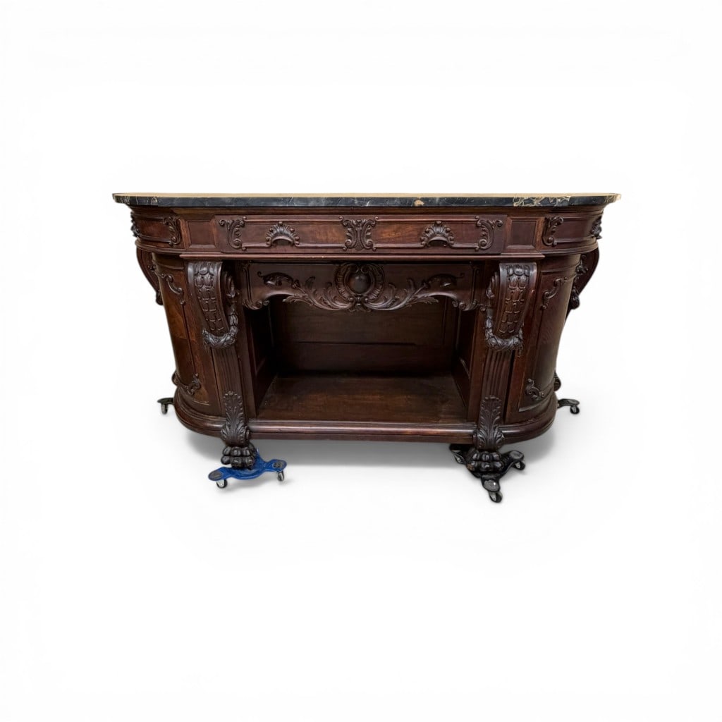 Monumental Renaissance Revival Marble-Top Sideboard (1 of 8)