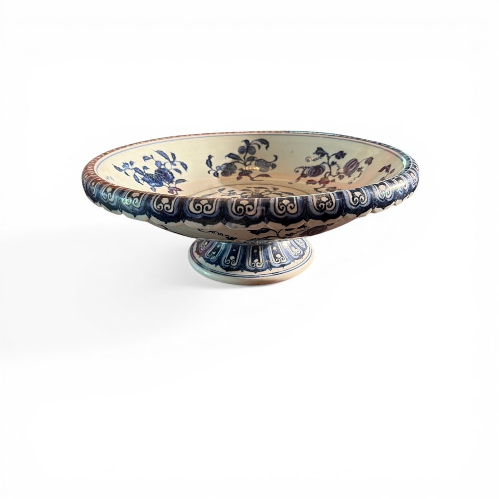 Chinese Export Blue and White Canton Porcelain Bowl (1 of 2)