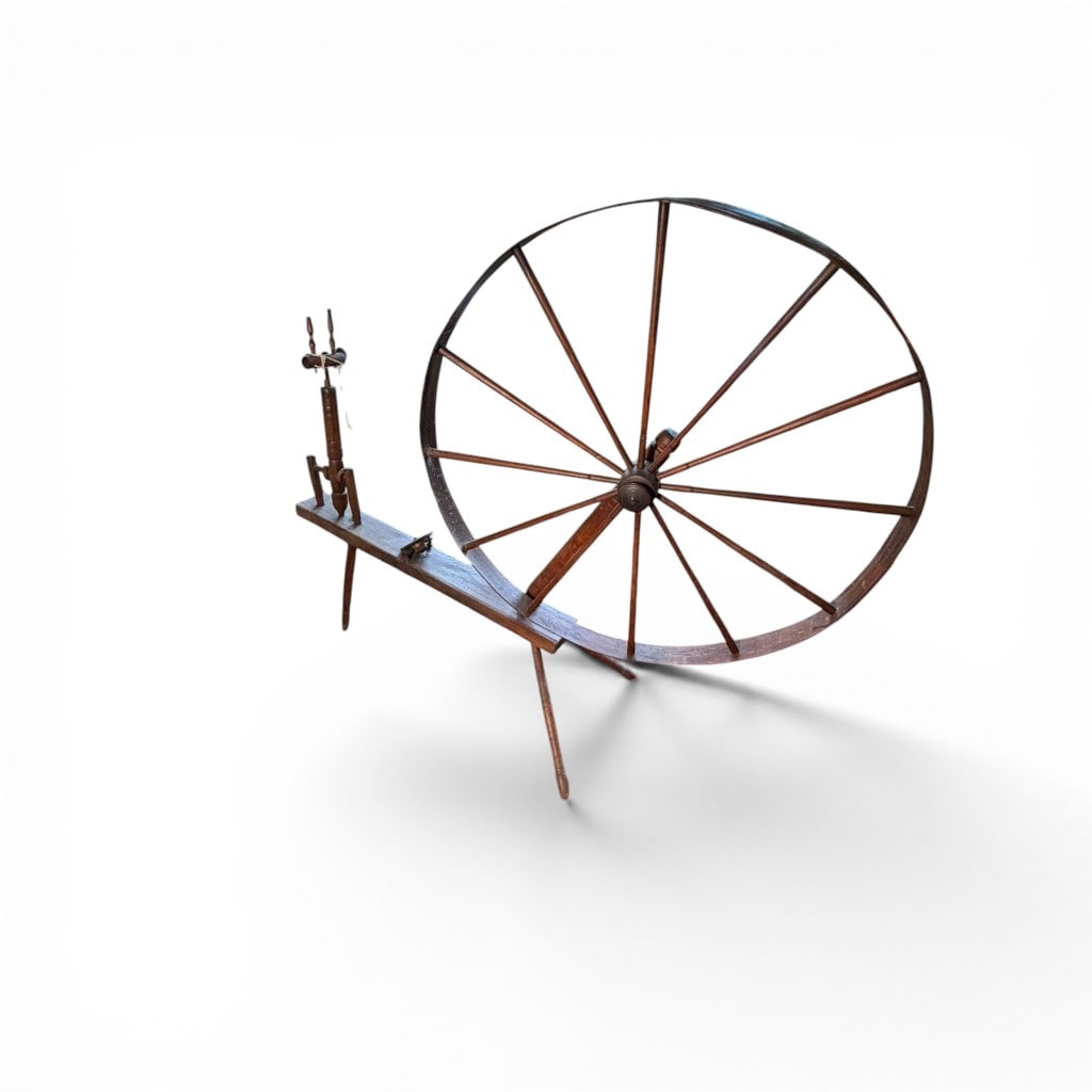 Large American Great Wheel Spinning Wheel, 19th Century (1 of 5)