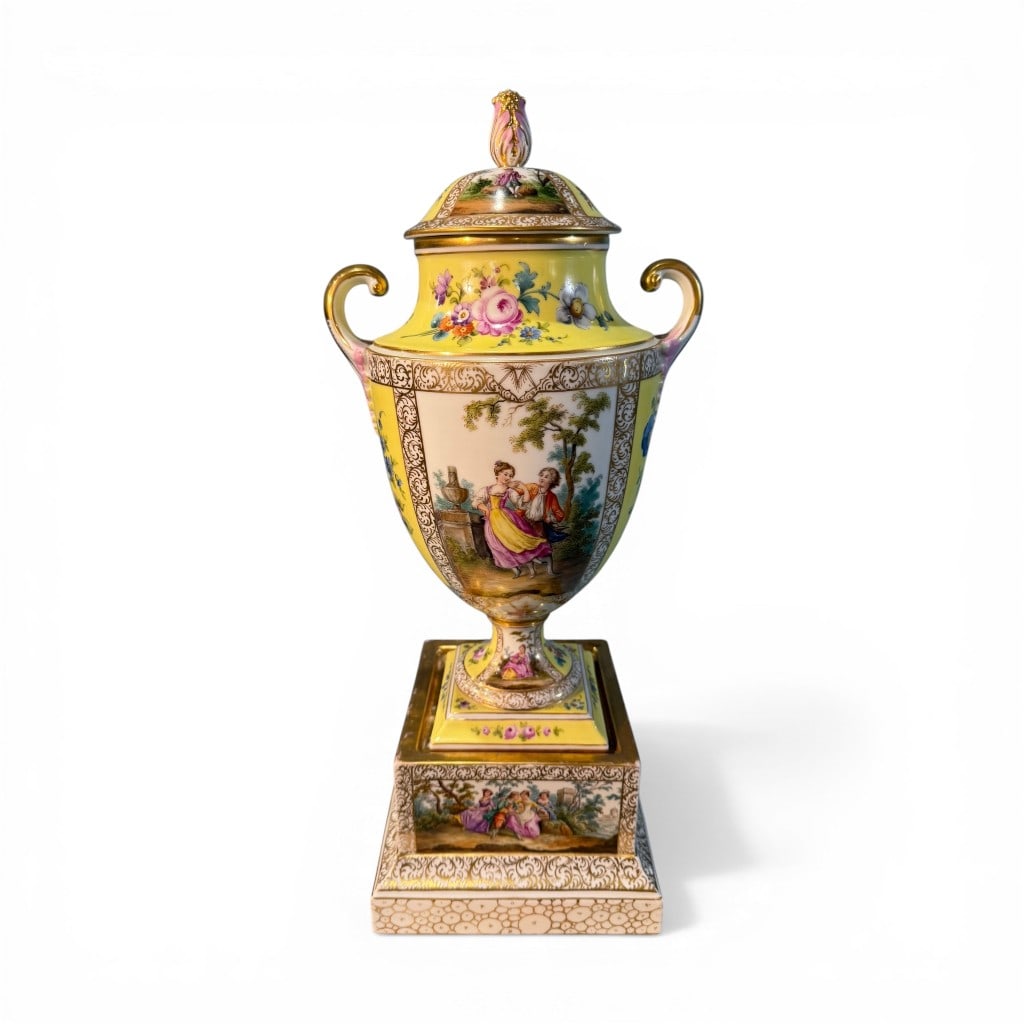 French Porcelain Covered Urn in Sevres Style (1 of 5)