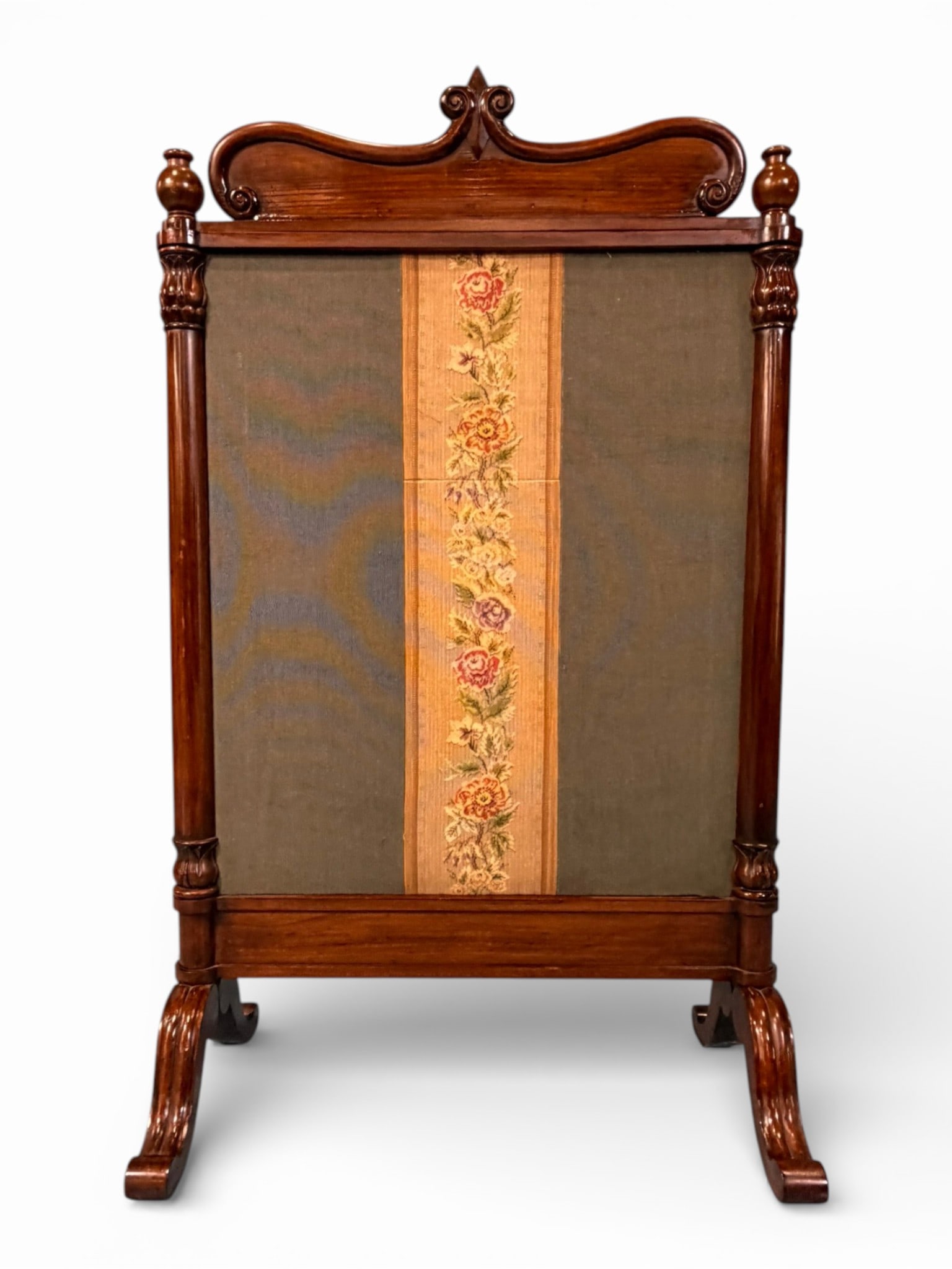 American Classical Mahogany Firescreen - 4