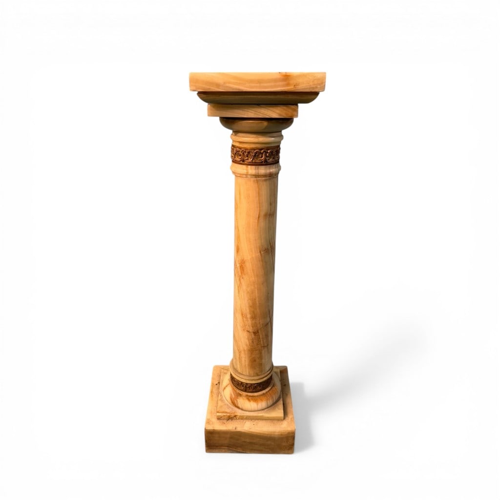 Marble Pedestal Plinth with Bronze Mounts (1 of 5)