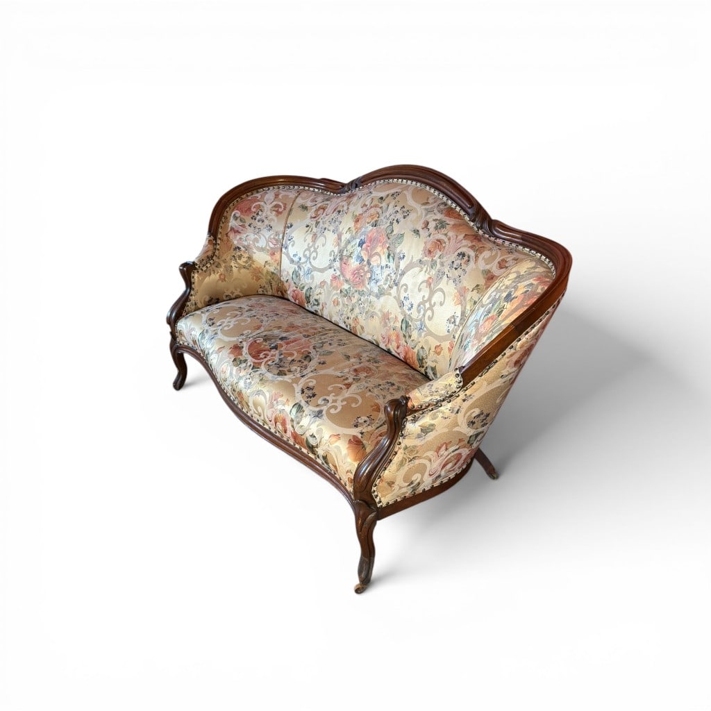 Victorian Upholstered Settee - 3