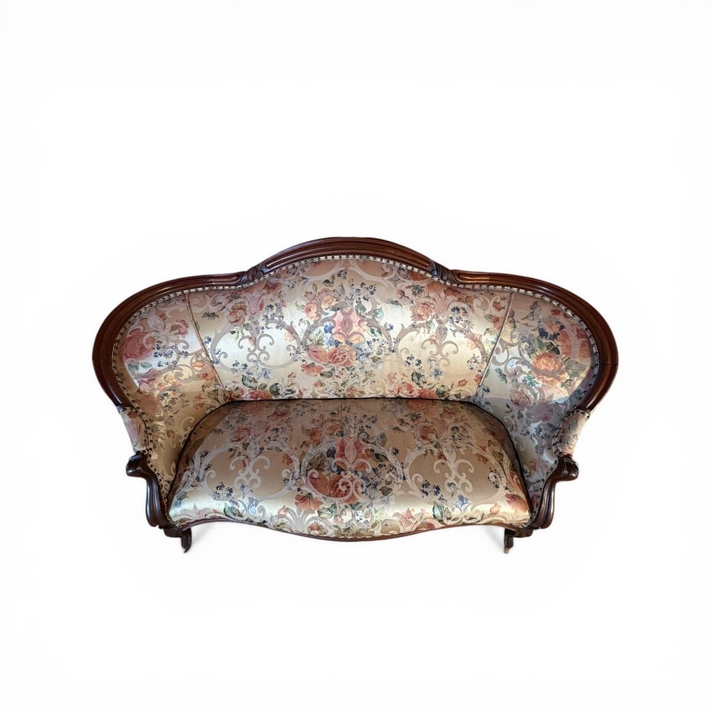 Victorian Upholstered Settee - 4