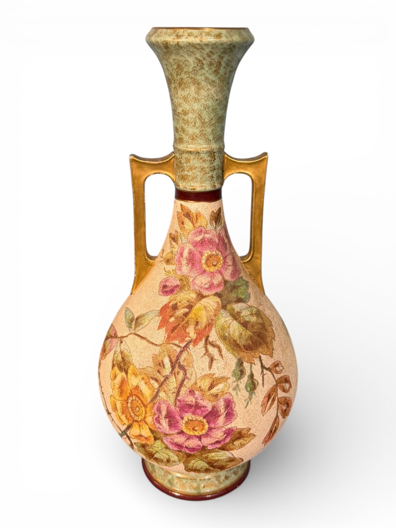 Royal Bayreuth Style Porcelain Vase with Floral Decoration (1 of 4)
