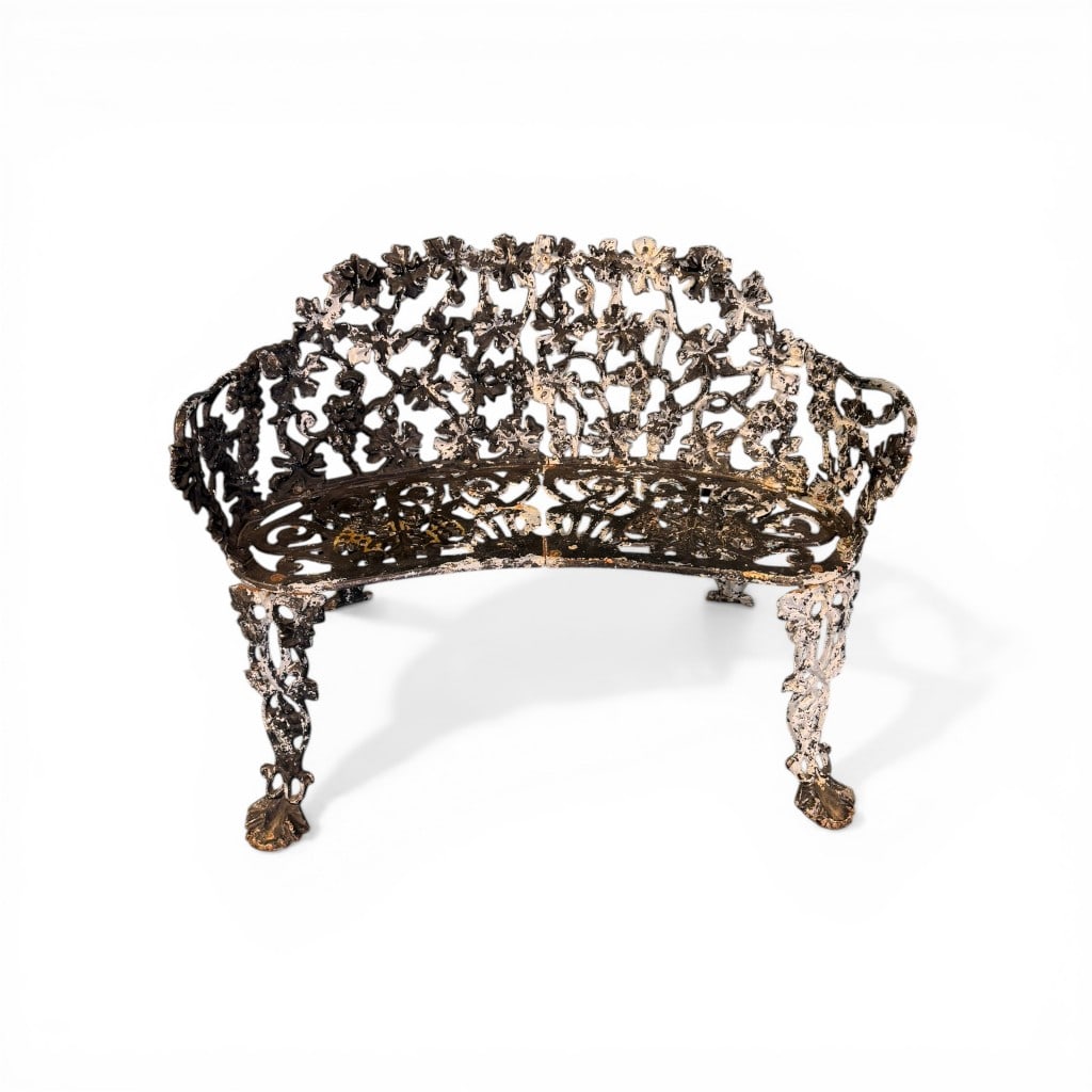 Cast Iron Garden Bench with Grapevine Motif (1 of 1)