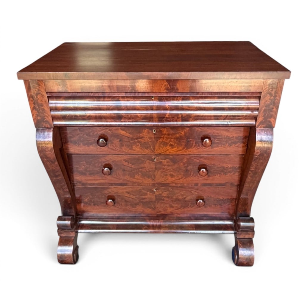 American Empire Mahogany Chest of Drawers (1 of 8)