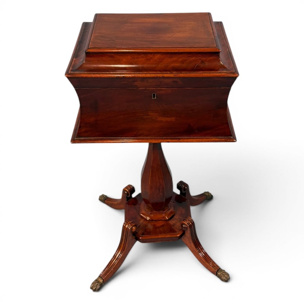 Regency Mahogany Tea Poy, English, C. 1820-1840 (1 of 9)