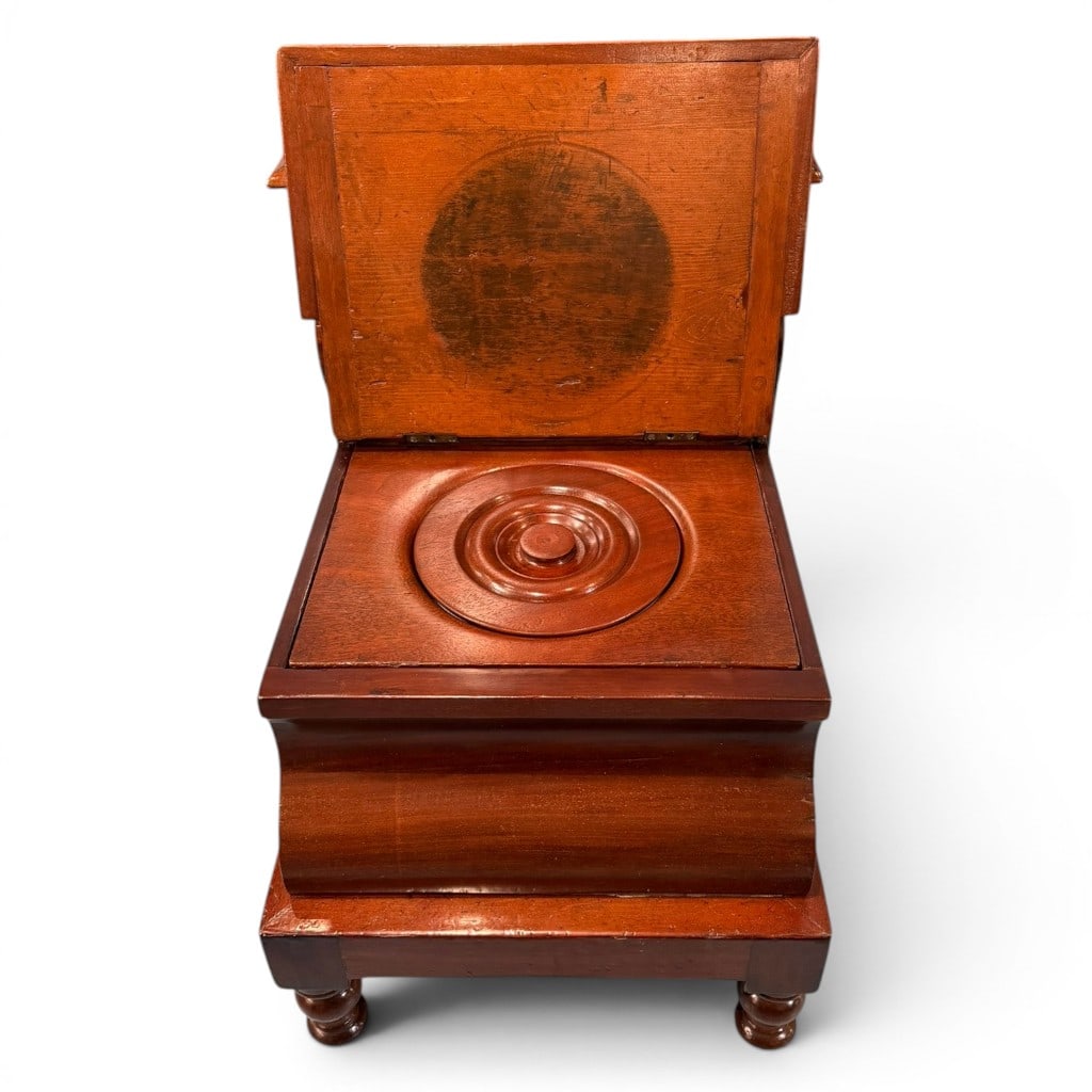 Mahogany Bed Steps with Commode - 5