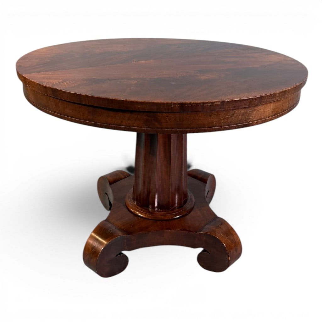 American Classical Mahogany Center Table, Attr. to J. & J.W. Meeks, NY, c. 1835?1850 (1 of 5)