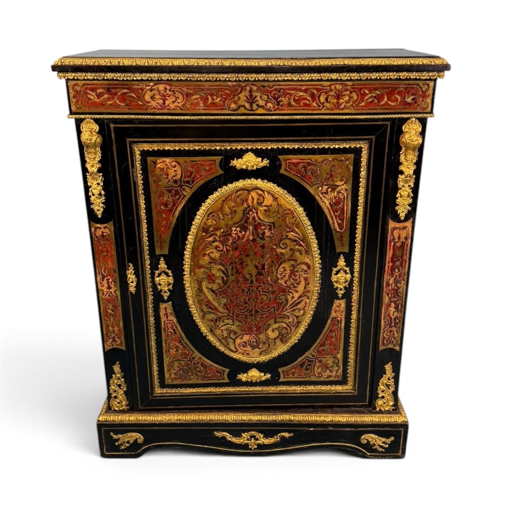 French Napoleon III Boulle-Style Ebonized Cabinet, 19th Century (1 of 9)