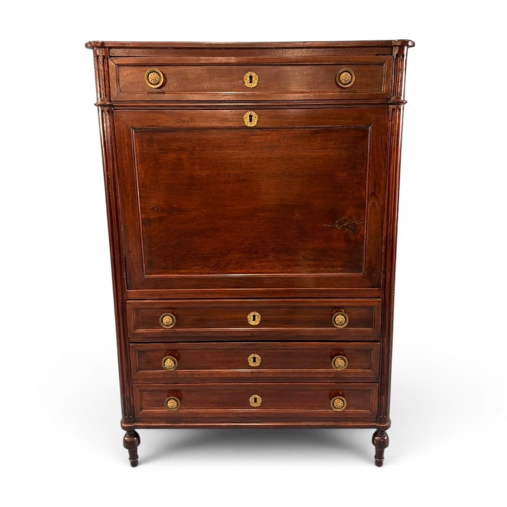 French Louis XVI-Style Mahogany Secretaire Abattant (1 of 7)