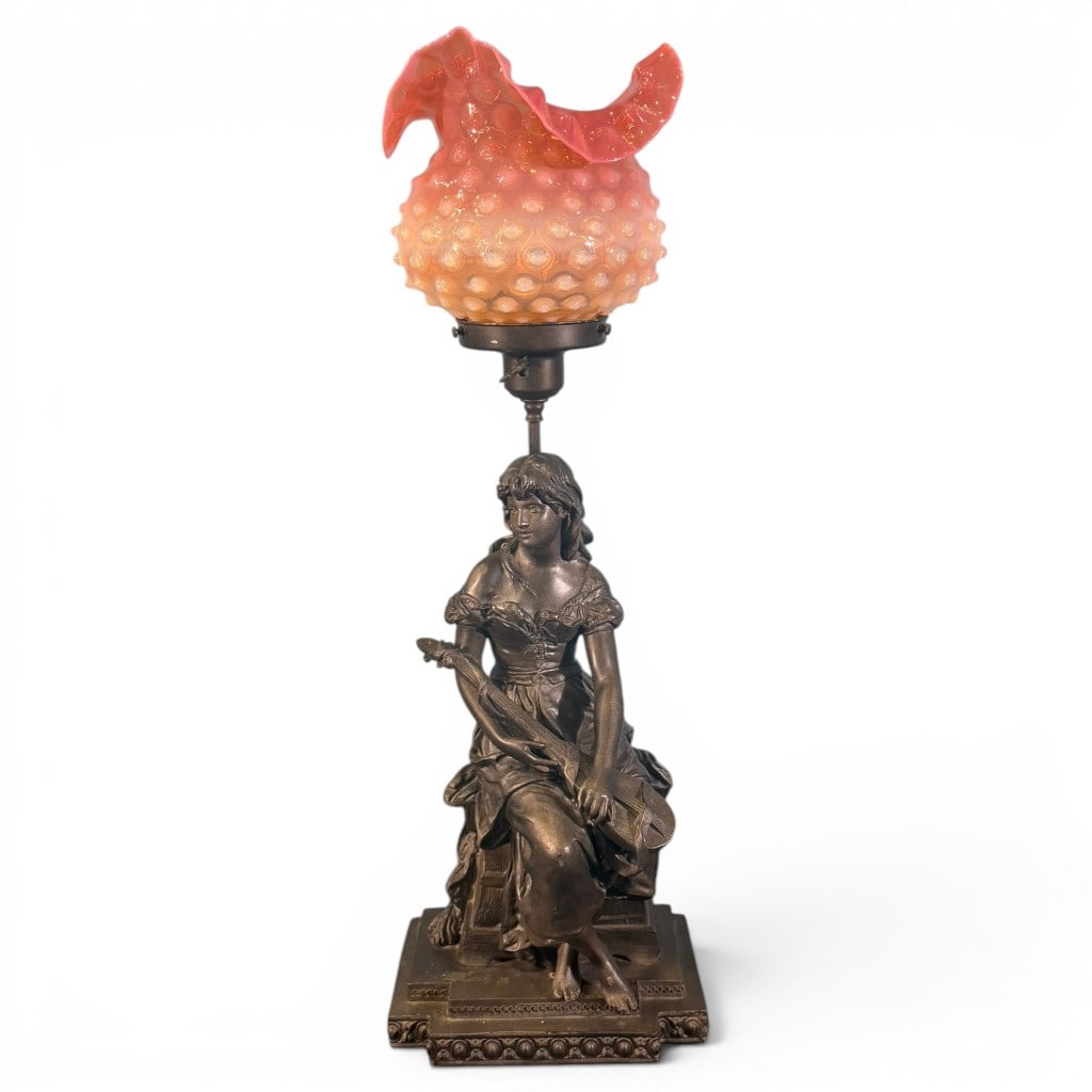 Signed Figural Parlor Lamp, After Hippolyte Francois Moreau (1 of 8)