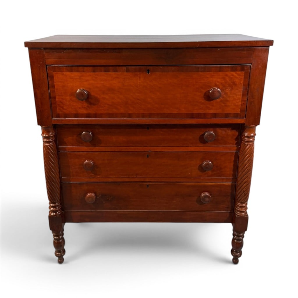 American Cherry Chest of Drawers with Crossbanded Veneer (1 of 9)