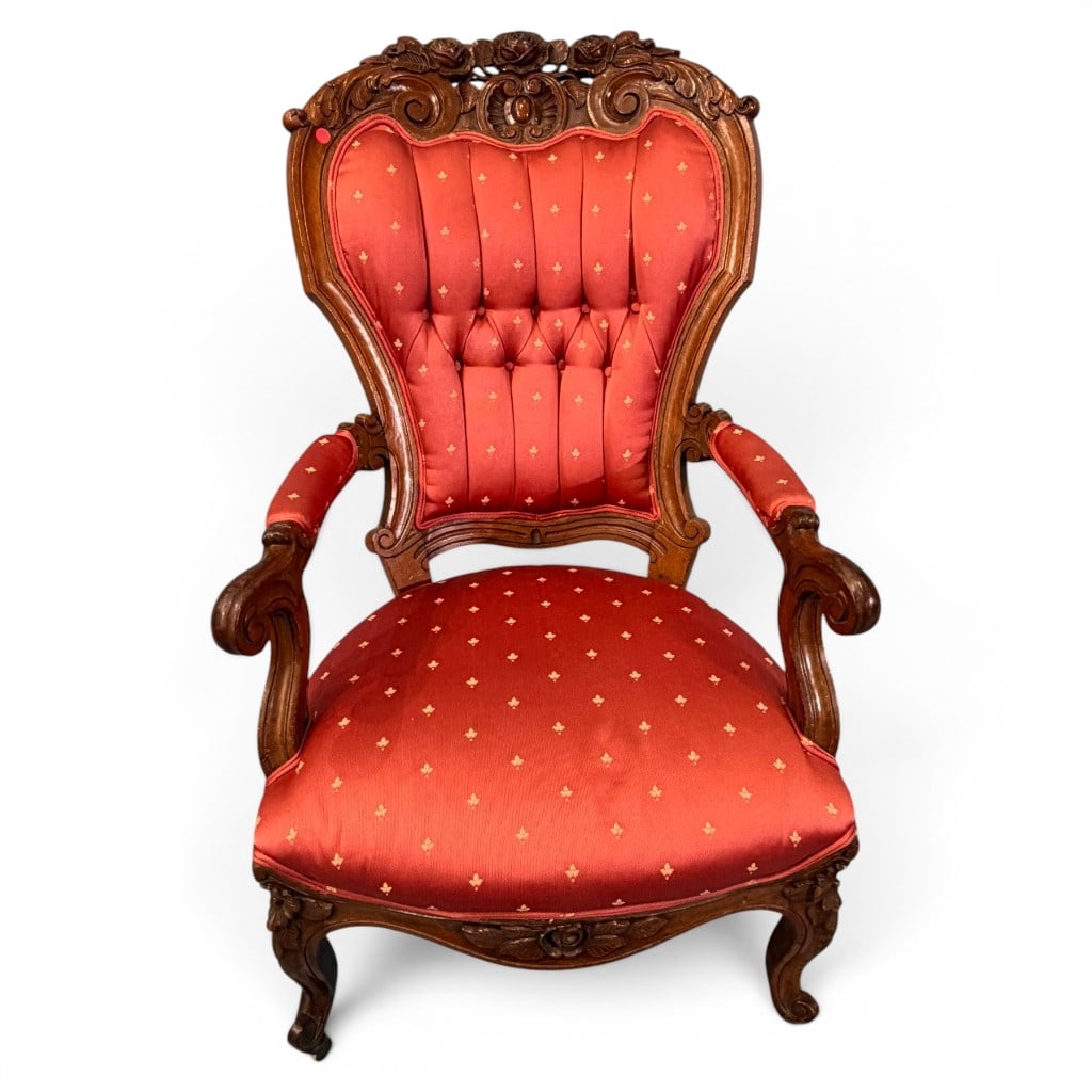 Two Victorian Parlor Armchairs - 4