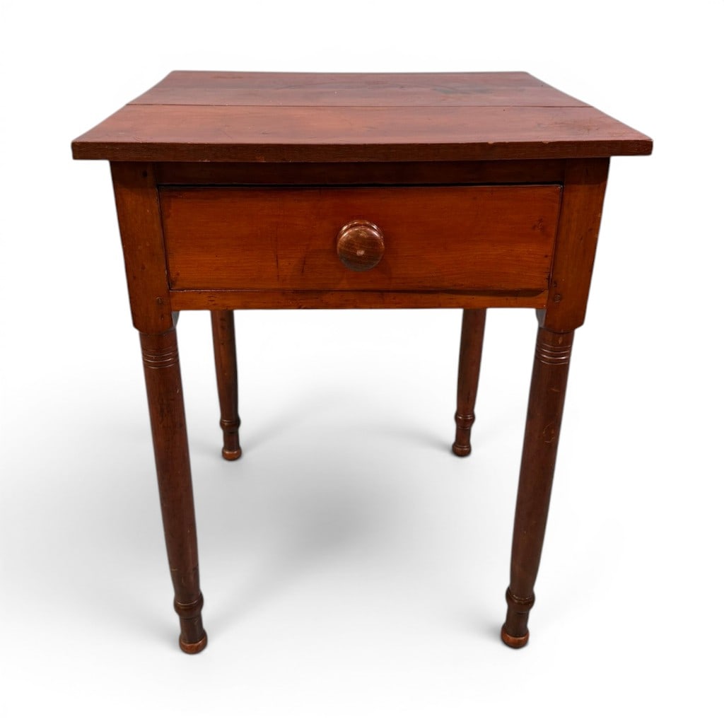 American Cherry One-Drawer Work Table, 19th Century (1 of 7)