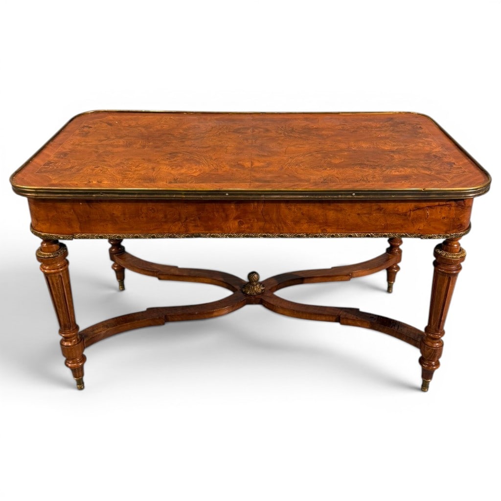French Burlwood and Gilt-Metal Mounted Coffee Table (1 of 5)
