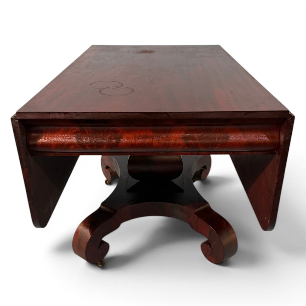 American Empire Mahogany Breakfast Table, Attr. o Meeks, 19th Century (1 of 7)