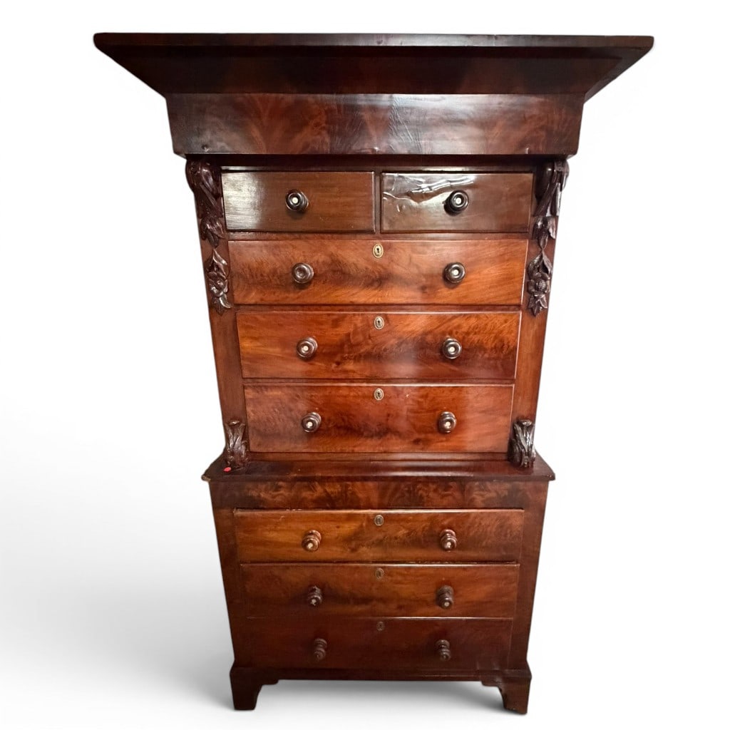 Mahogany Stacked Chest, 19th Century (1 of 6)