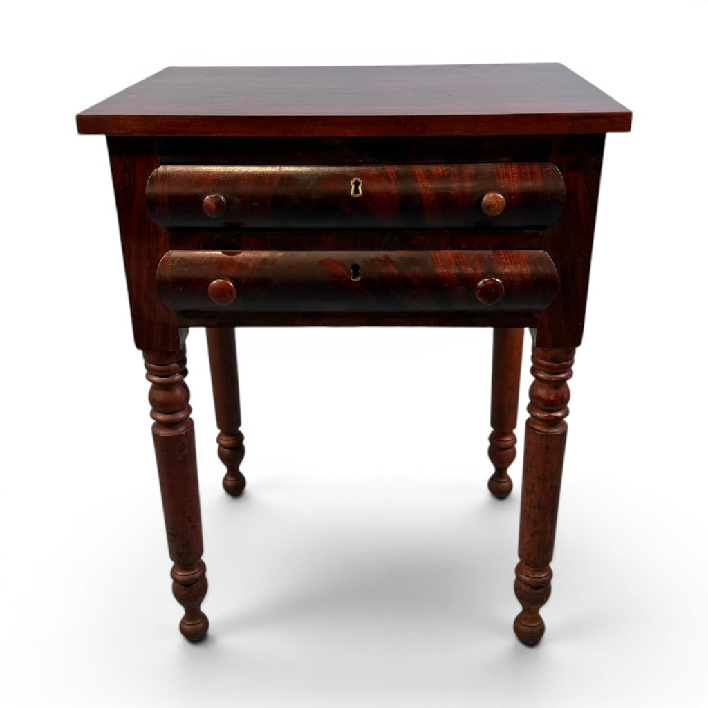 American Mahogany Two-Drawer Work Table, Mid-19th Century (1 of 5)