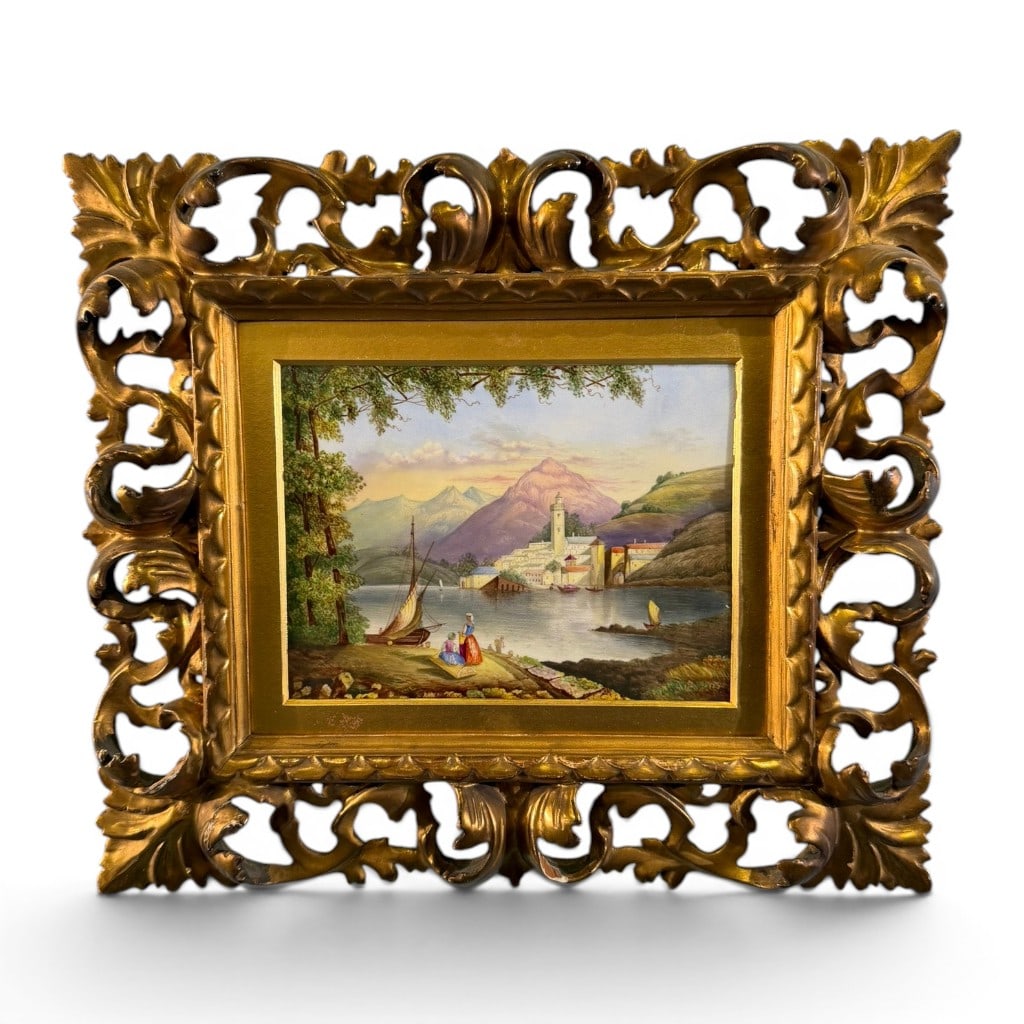 English Davenport Porcelain Plaque, Attr. to Jesse Mountford (1 of 3)