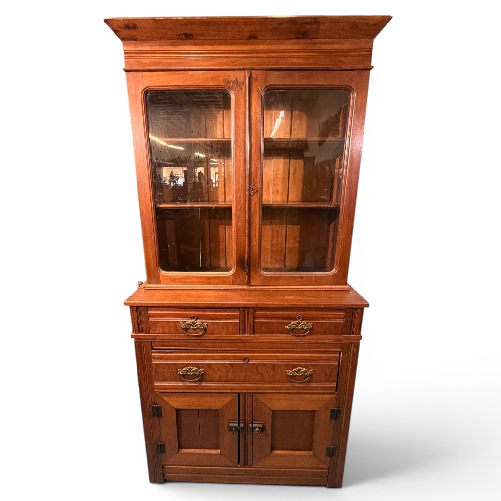 American Walnut Step-Back Cupboard (1 of 8)