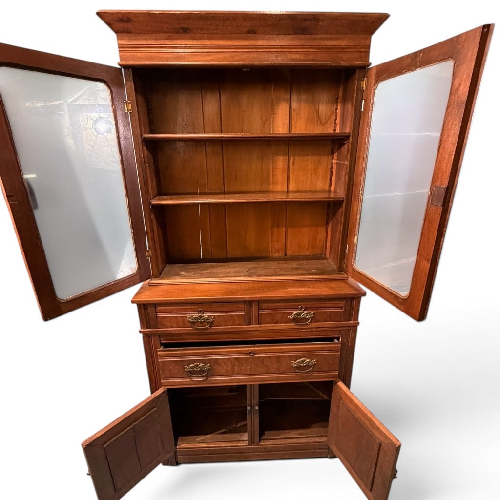 American Walnut Step-Back Cupboard - 6