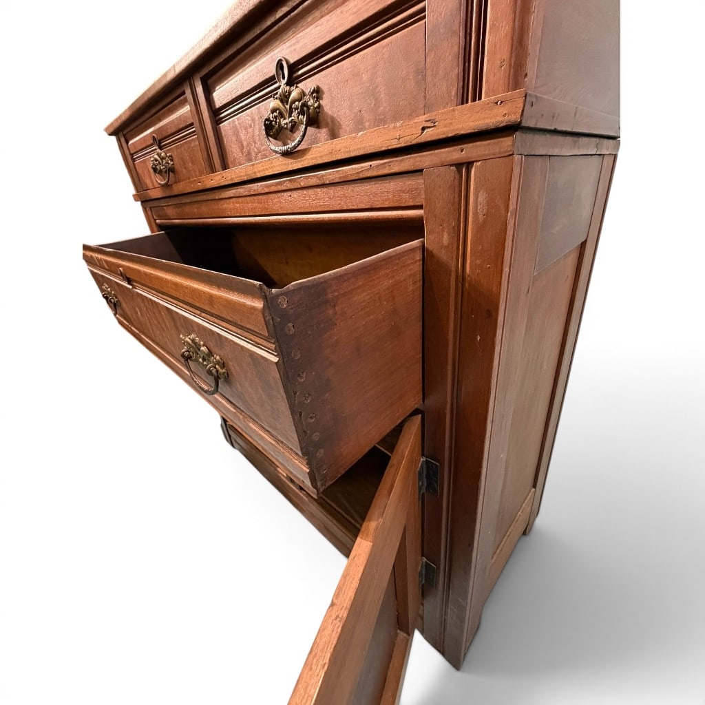 American Walnut Step-Back Cupboard - 7