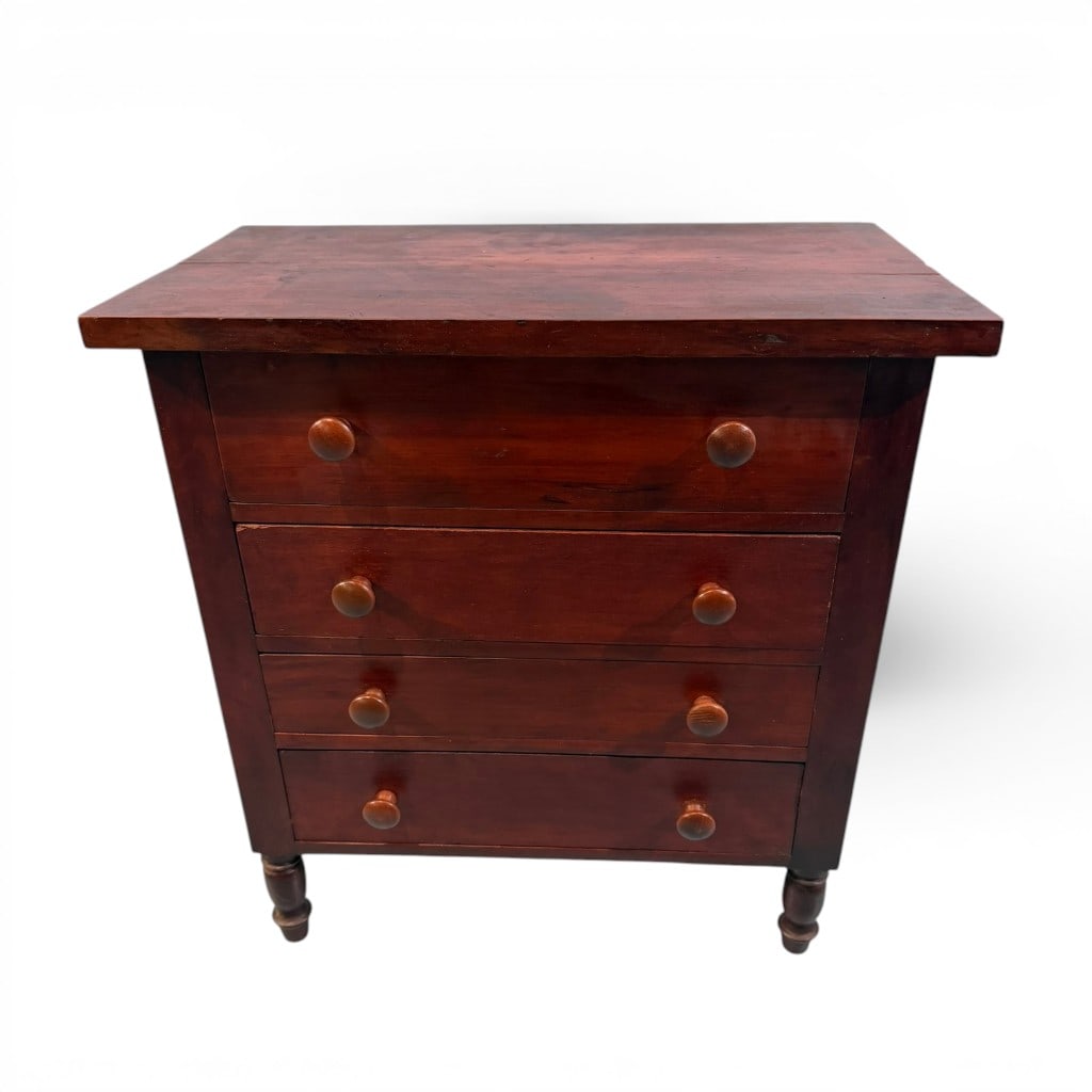 American Cherry Miniature Chest of Drawers, 19th Century (1 of 5)
