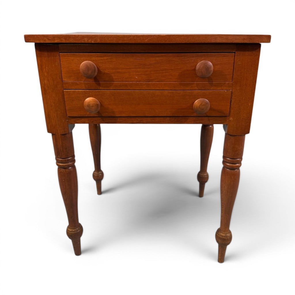 American Cherry Two Drawer Work Tab - 2