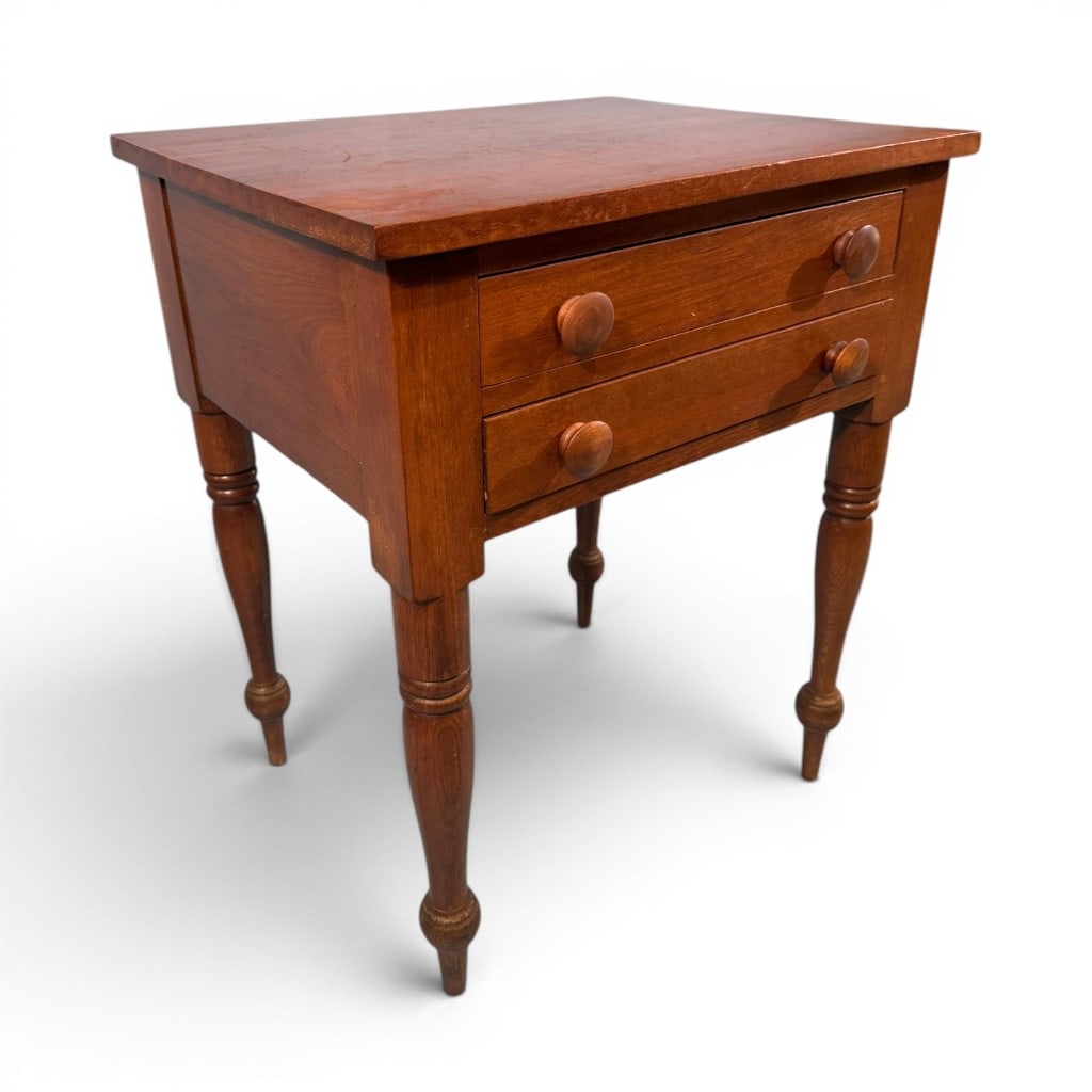 American Cherry Two Drawer Work Tab - 3