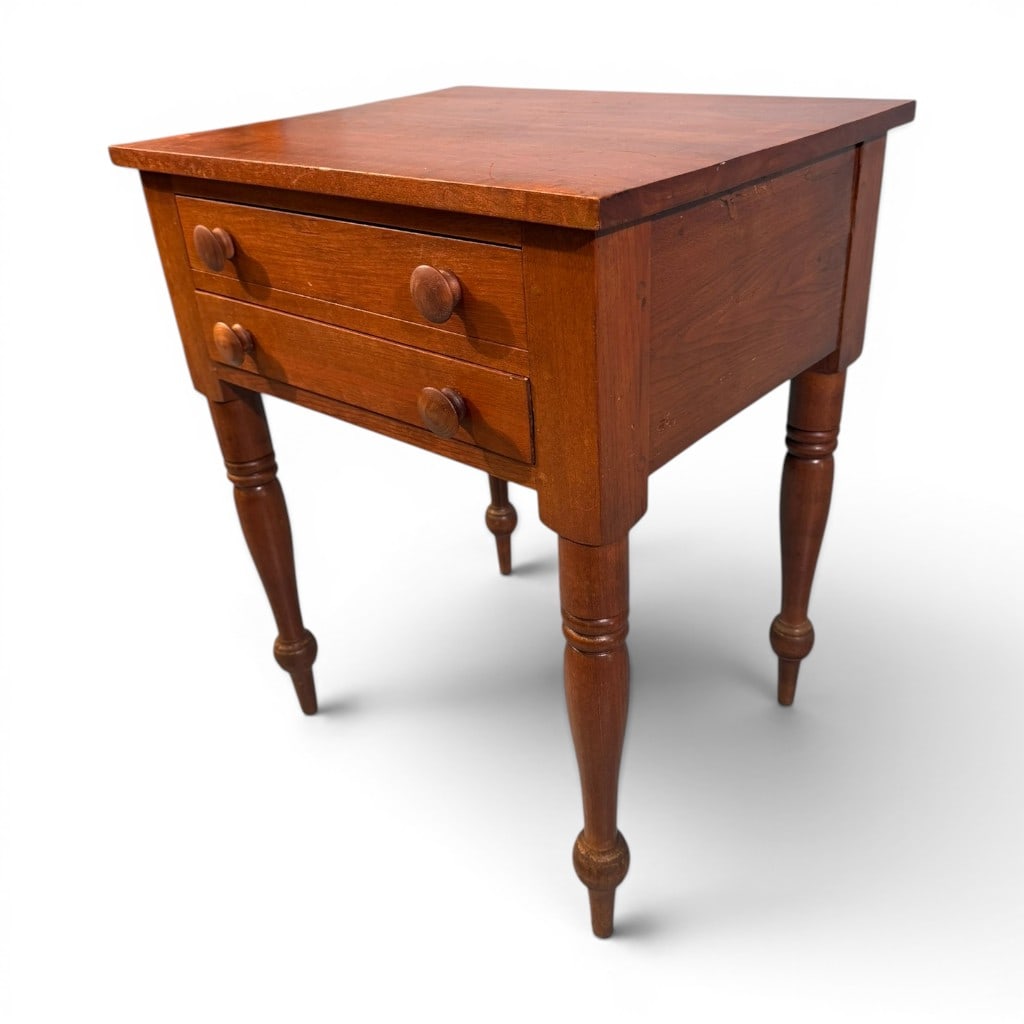 American Cherry Two Drawer Work Tab - 4